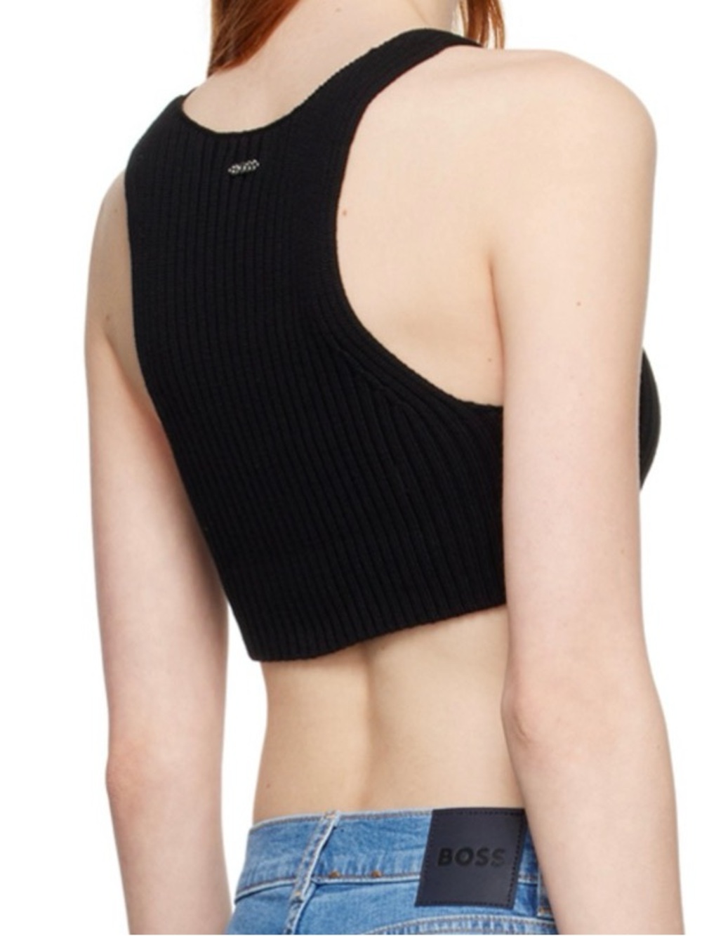 Boss Black Scoop Neck Ribbed Tank - Picture 6 of 8